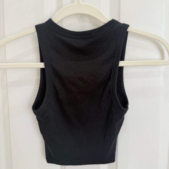 Zara Black‎ Sleeveless Ribbed Cropped Top - Picture 4 of 5